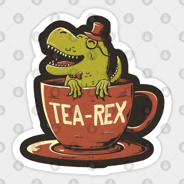 Tea-Rex Sticker by eduely